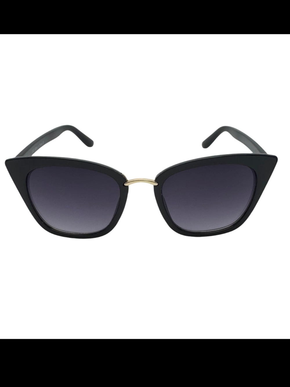 Circus by Sam Edelman Black Cat-Eye Sunglasses with Gold Bridge